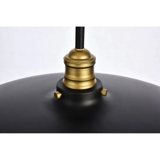 Anders Collection Chandelier D20.5 H6.5 Lt:3 Black and Brass Finish {4}