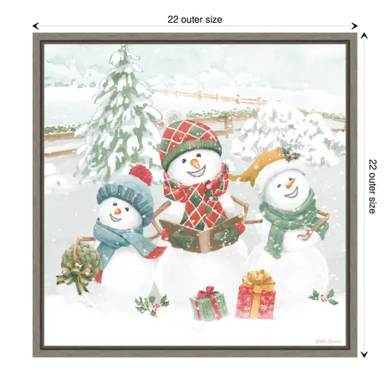 Snow Day III by Beth Grove Canvas Art Framed {3}