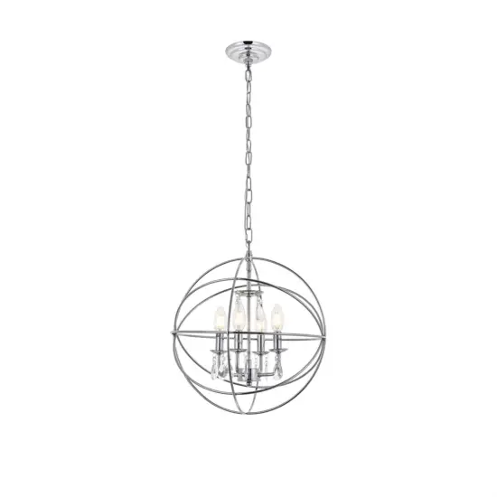 Wallace 4 light Chrome Pendant {4}