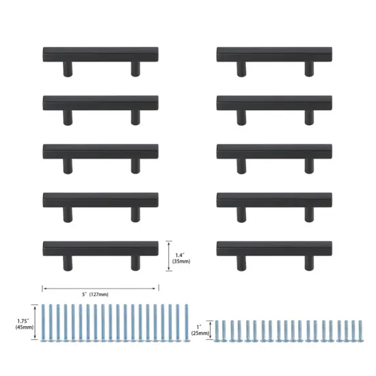 Dior 3" Center to Center Matte Black Bar Pull Multipack (set of 10) {6}