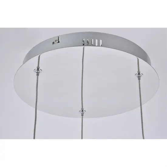 Amherst Collection LED 3-light chandelier 12in x 9in chrome finish {5}