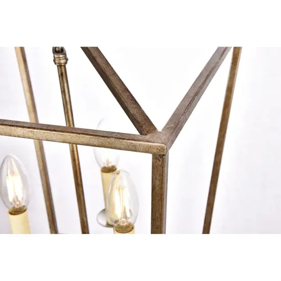 Maddox Collection Pendant D12.5 H18.25 Lt:3 Vintage Silver Finish {5}