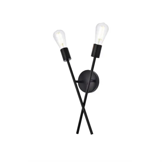 Armin 2 lights wall sconce in black {3}
