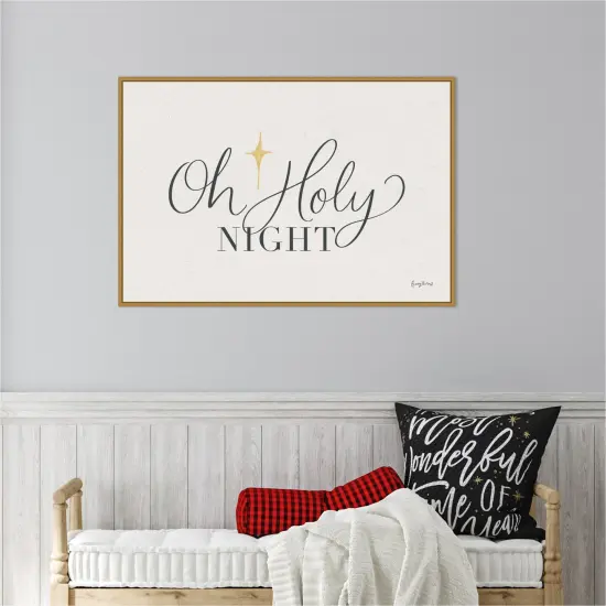 Oh Holy Night by Becky Thorns Canvas Art Framed {5}