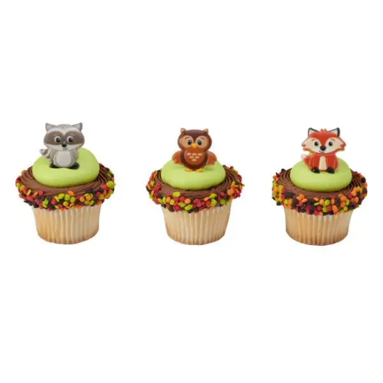 Woodland Animals Cupcake Rings, 12ct {1}