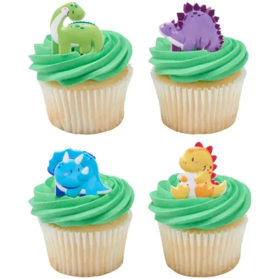 Cutsie Dinosaurs Cupcake Rings, 12ct {1}
