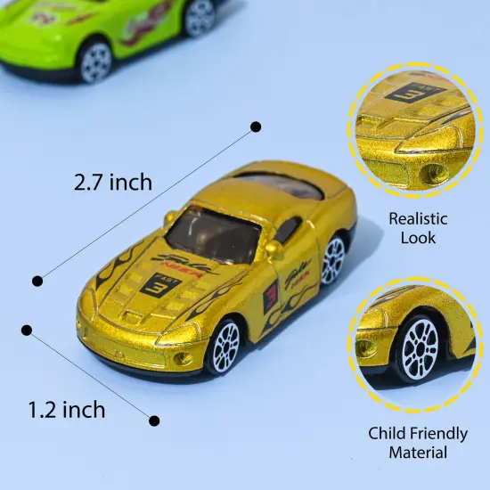 Big Mo's Toys Transport Car Carrier Truck - with 6 Stylish Metal Racing Cars - with Carrying Case {4}