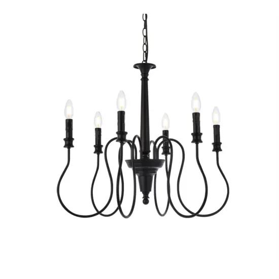 Flynx 6 lights pendant in black {3}