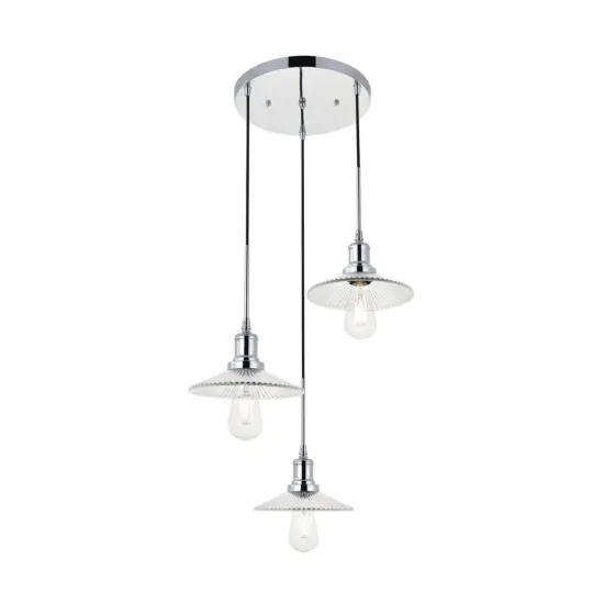 Waltz 3 light chrome Pendant {4}