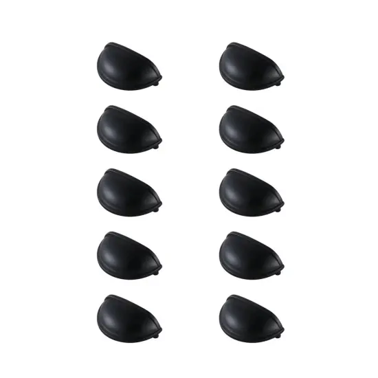 Atticus 3" Center to Center Matte Black Cup Bar Pull Multipack (set of 10) {1}