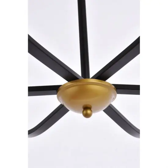 Trey 36 inch pendant in black and brass {4}