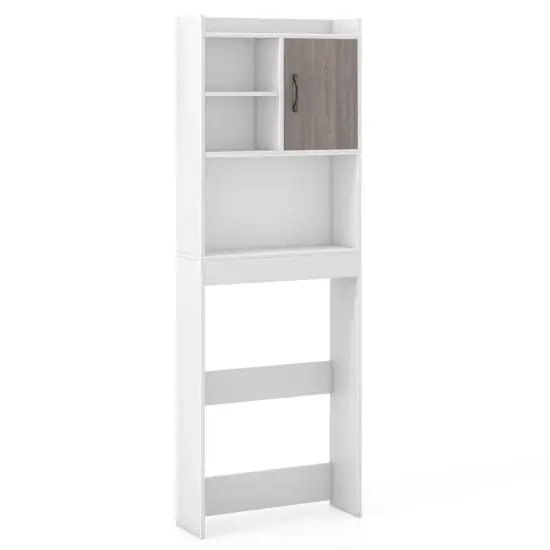 4-Tier Space-saving Toilet Sorage Cabinet with Open Shelves {1}