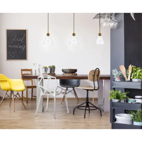 Mera 1 light brass pendant {2}