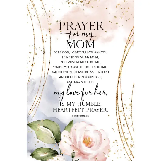 Dexsa Prayer For My Mom Wood Plaque with Easel and Hanger 6 inches x 9 inches {1}