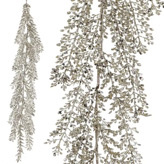 48" GLITTER/SEQUIN ARTEMESIA GARLAND GOLD {3}