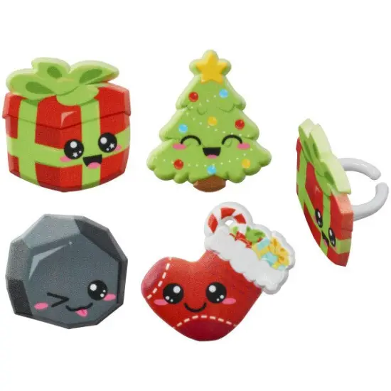 Christmas Cuties Cupcake Rings, 12ct {1}