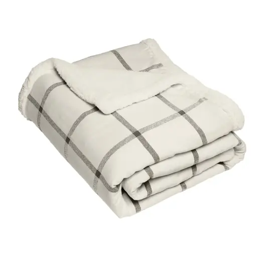 Cozy Game with Our Flannel Sherpa Blankets | RADYAN&reg; Window pane {1}