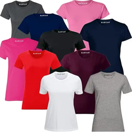 Women's Classic Fit Cotton Crew Neck Short Sleeve T-Shirt | RADYAN&reg; Athletic heather {6}