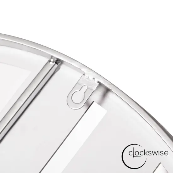 Modern Round Big Wall Clock with Mirror Face, Decorative Silver Metal 22.75&rdquo; Oversize Timepiece for Entryway Office Living Room Bedroom or Kitchen, Hanging Supplies Included, Unique Elegant Home Decor {6}