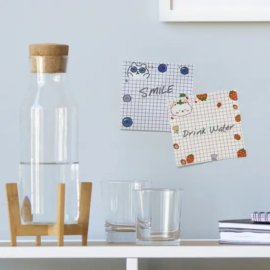 Wrapables Fruity Animals Sticky Notes, Adhesive Memo Notepads for Home, Office, Work (Set of 4) {4}