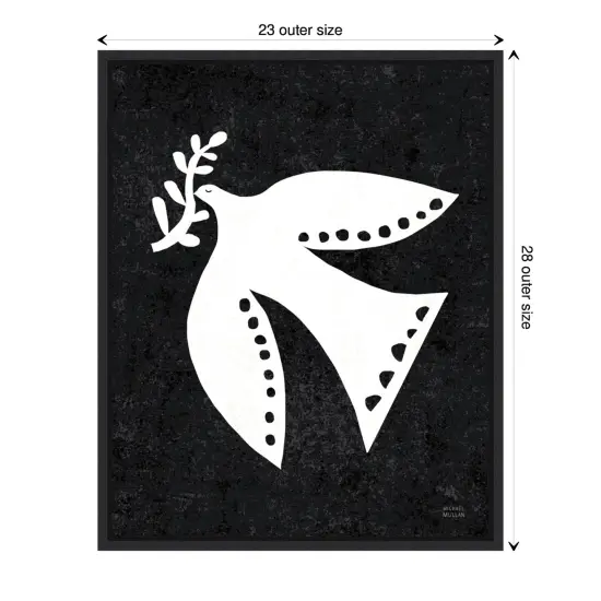 Christmas Whimsy Dove by Michael Mullan Canvas Art Framed {3}