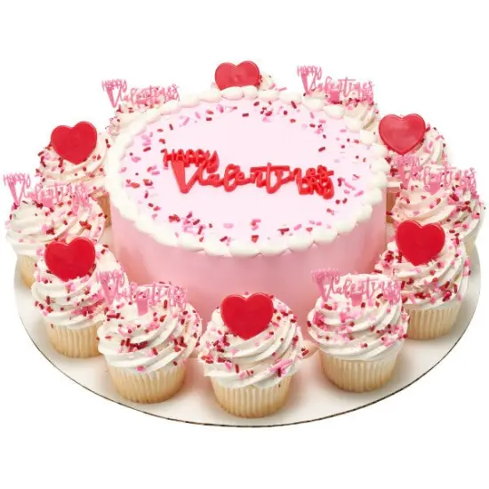 Red Heart Cupcake Rings, 12ct {4}