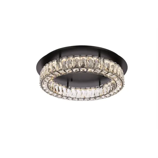 Monroe 22 inch LED Single flush mount in black {3}
