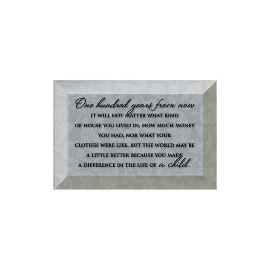 Dexsa One Hundred Years Beveled Glass Plaque with Easel {1}