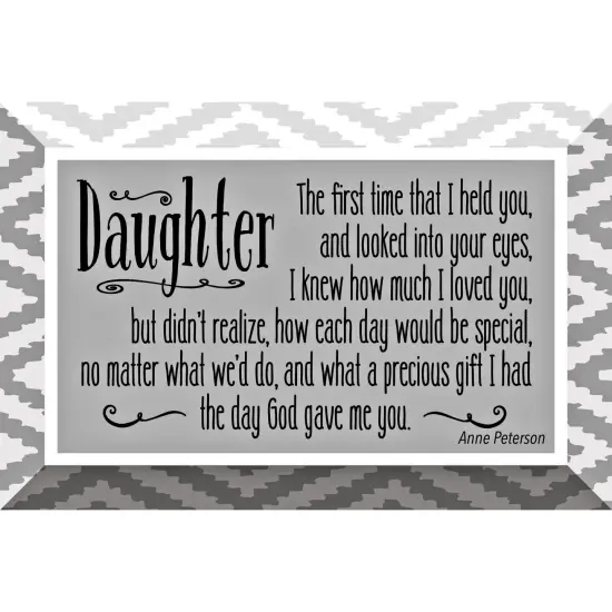 Dexsa Daughter Glass Plaque with Easel 4 inches x 6 inches {1}
