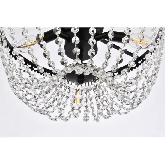 Kylie 16 inch flush mount in black {4}