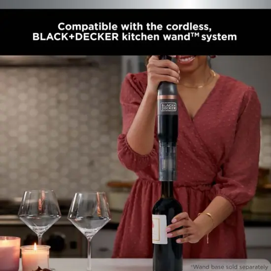 BLACK+DECKER Kitchen Wand Wine Opener Attachment (BCKM101WN) {2}