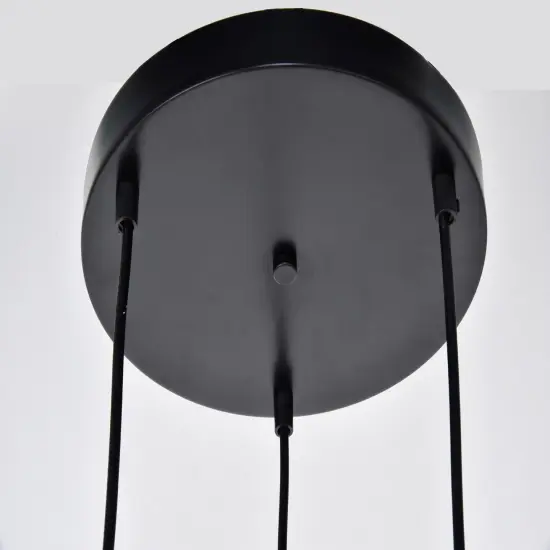 Nora Collection Pendant D14.5in H11.5in Lt:3 Black finish {6}