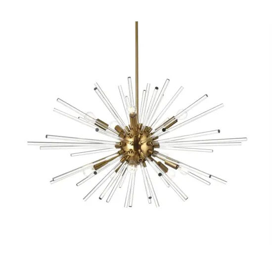 Sienna 36 inch crystal rod pendant in gold {3}