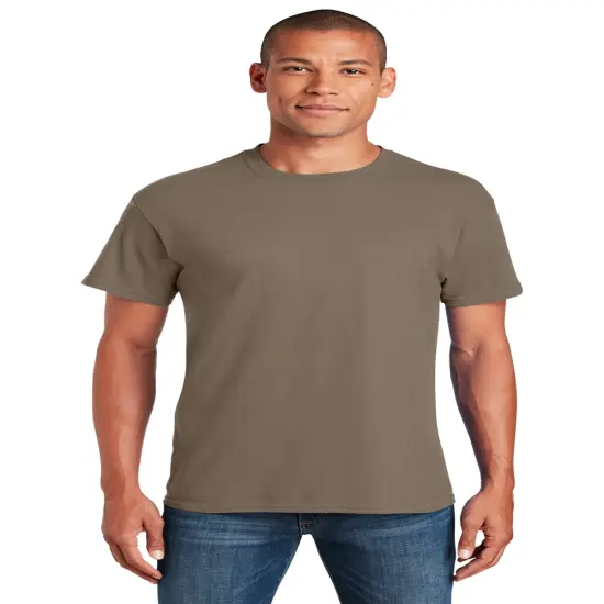 Gildan&reg; Heavy Cotton Crewneck Short Sleeve T-Shirt Brown savana {1}