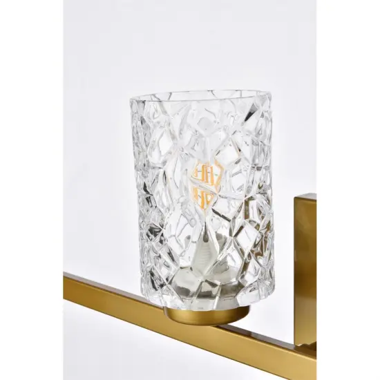 Cassie 4 lights bath sconce in brass with clear shade {5}