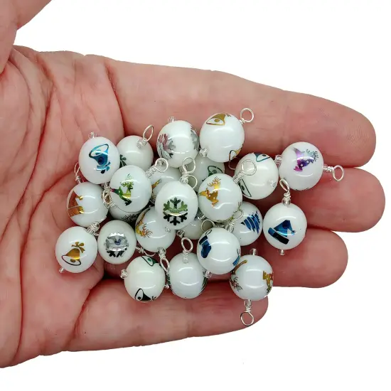 Bulk Ornaments for Miniature Christmas Trees, 20 pieces with Hooks, Mixed Colors & Patterns, Adorabilities {2}