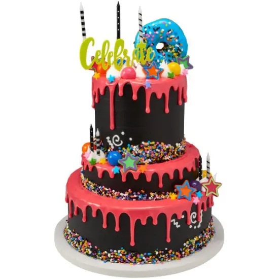 Celebrate Plastic Candle Holder Cake Topper, 1ct Lime {3}