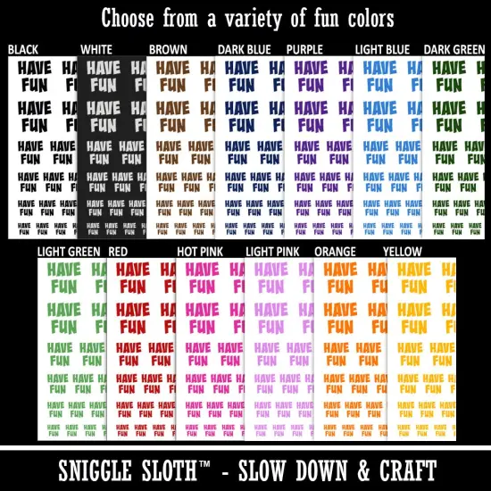 Have Fun Cute Text Temporary Tattoo Water Resistant Fake Body Art Set Collection Dark Blue {2}