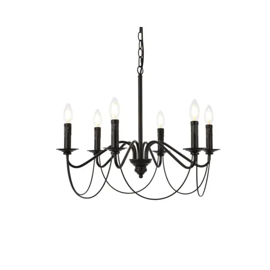 Westley 6 lights pendant in black {3}