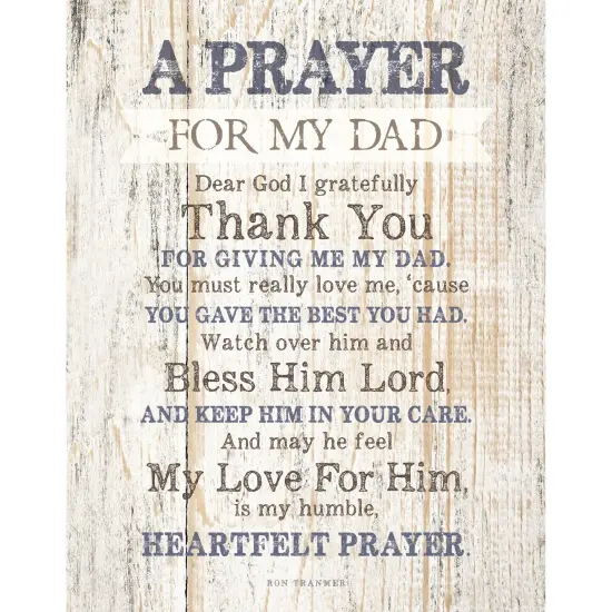 Dexsa Prayer for Dad Wood Plaque 11.75"x15" {1}
