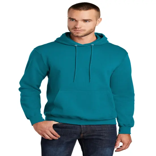 Port & Company&reg; Core Fleece Pullover Hooded Sweatshirt Teal {1}