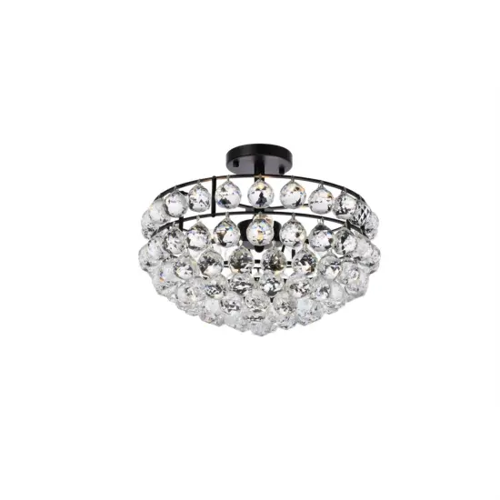 Savannah 16 inch flush mount in black {3}