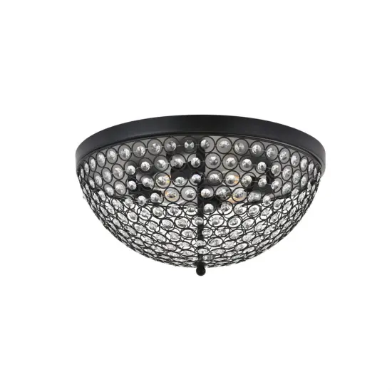 Taye 4 light Matte Black Flush Mount {5}