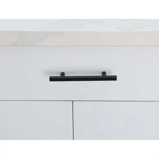 Quinn 4" Center to Center Matte Black Bar Pull Multipack (set of 10) {2}