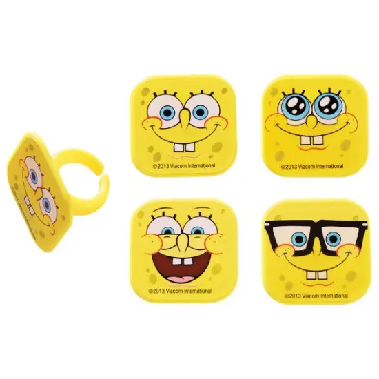 SpongeBob SquarePants Mood Faces Cupcake Rings, 12ct {2}
