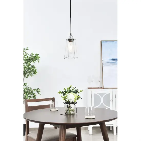 Auspice 1 light chrome Pendant {2}