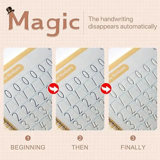 WEHUIFA 4 Pack Grooved Large Preschooler's Skills Workbooks Gift Set {2}