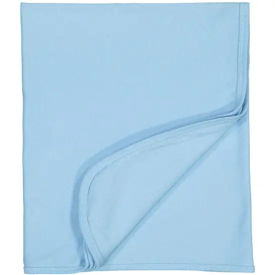 Baby Blanket - 100% Cotton, Various Colors by Rabbit Skins&reg; Light blue {1}