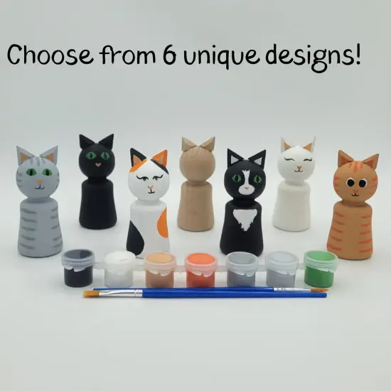 DIY Cat Peg Doll Painting Kit by Ink and Trinket Kids {3}