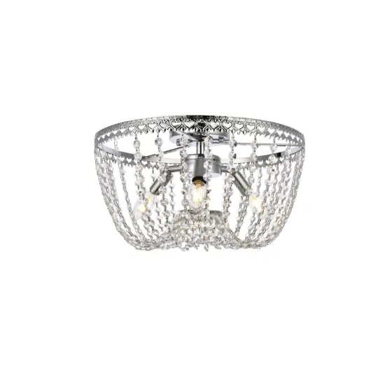 Kylie 16 inch flush mount in chrome {1}